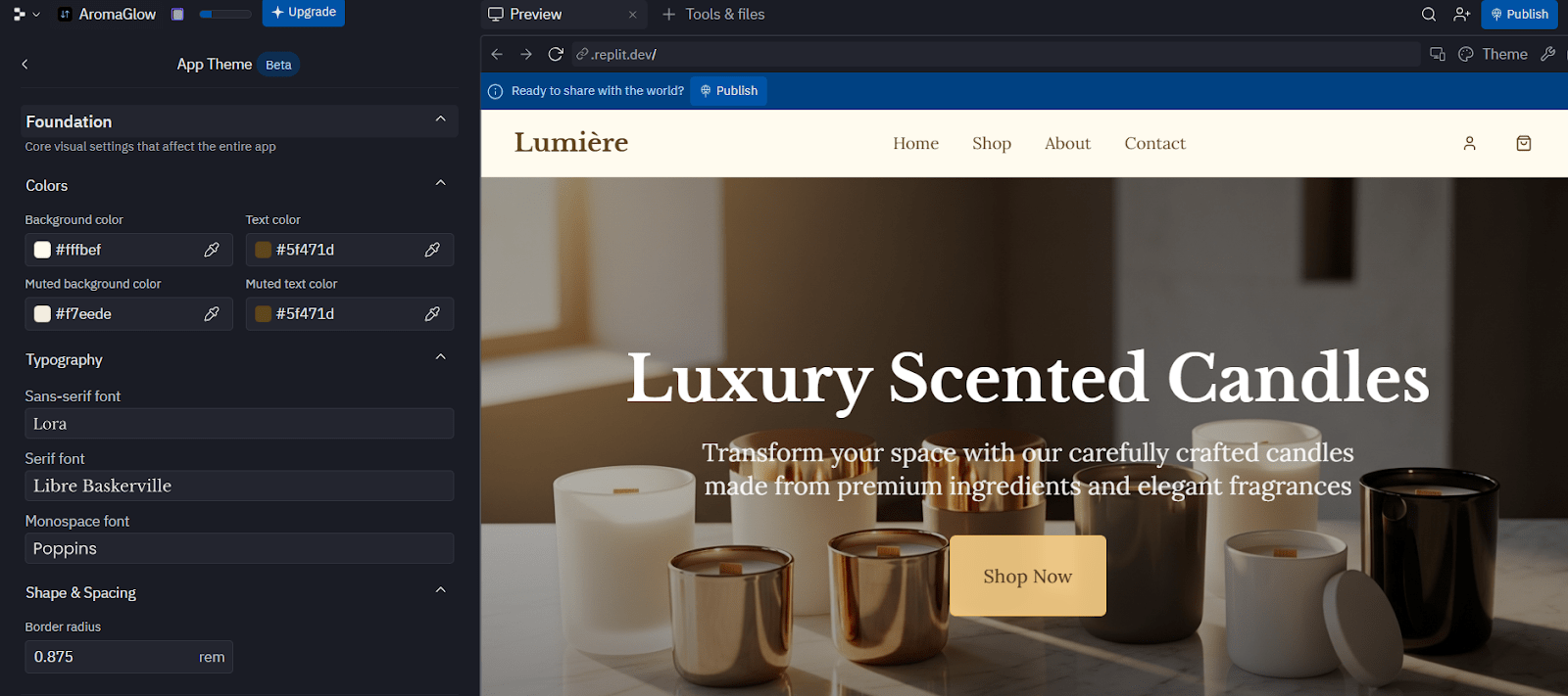 website made by replit
